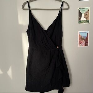 Free People cotton mini wrap dress